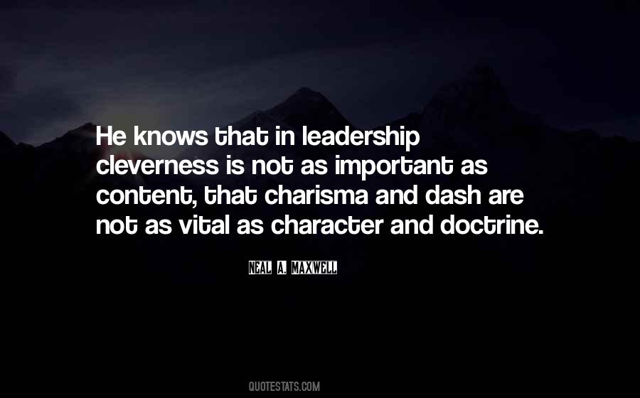 Leadership Character Quotes #1446126