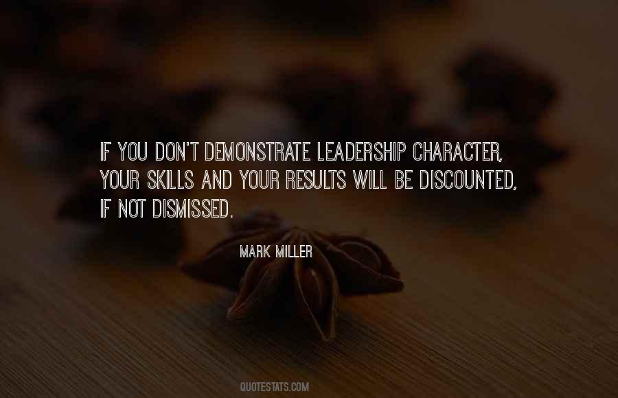 Leadership Character Quotes #180746