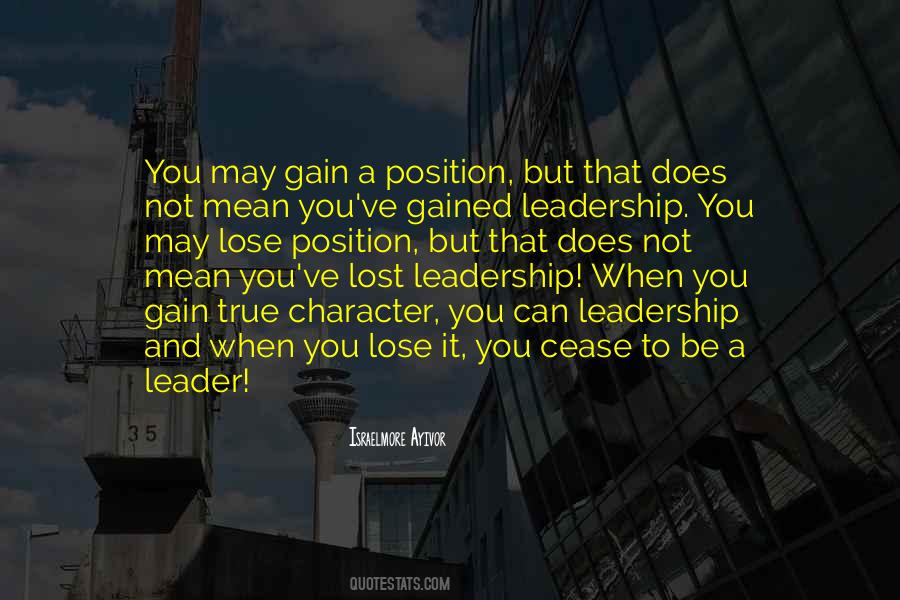 Leadership Character Quotes #883321