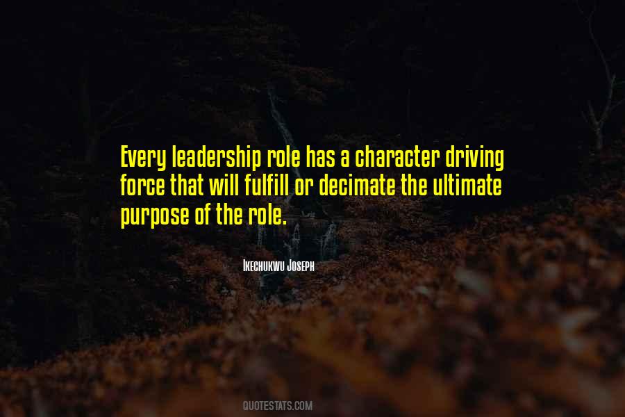 Leadership Character Quotes #918945