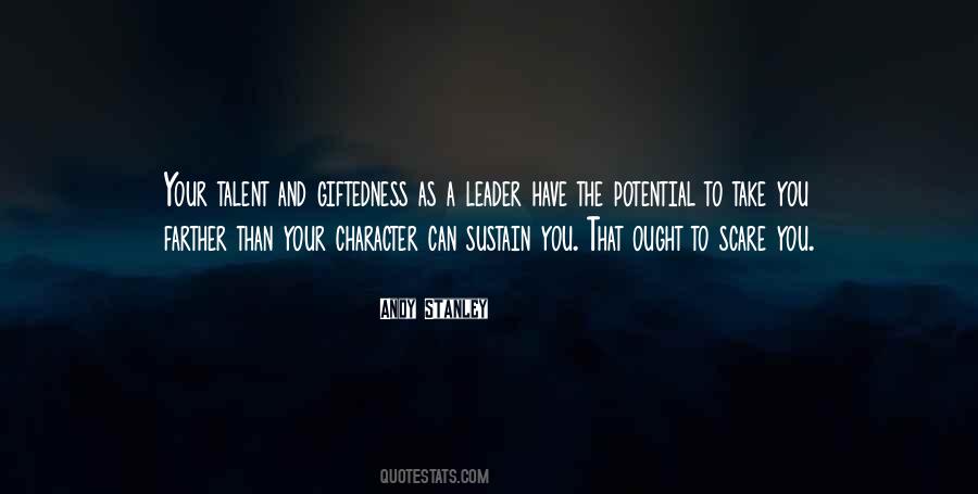 Leadership Character Quotes #98164