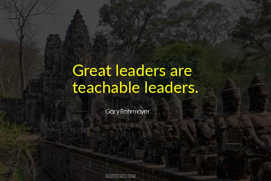 Leadership Characteristics Quotes #796825
