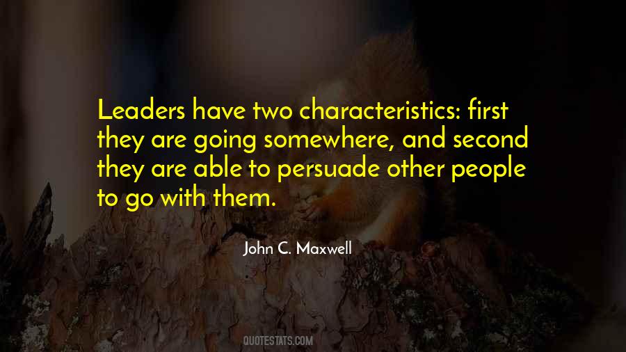 Leadership Characteristics Quotes #827093