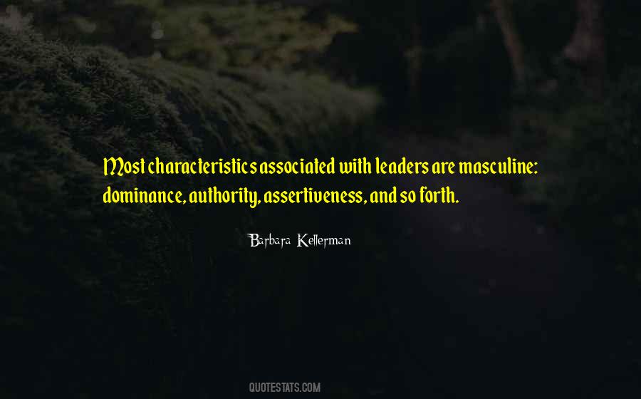 Leadership Characteristics Quotes #92907