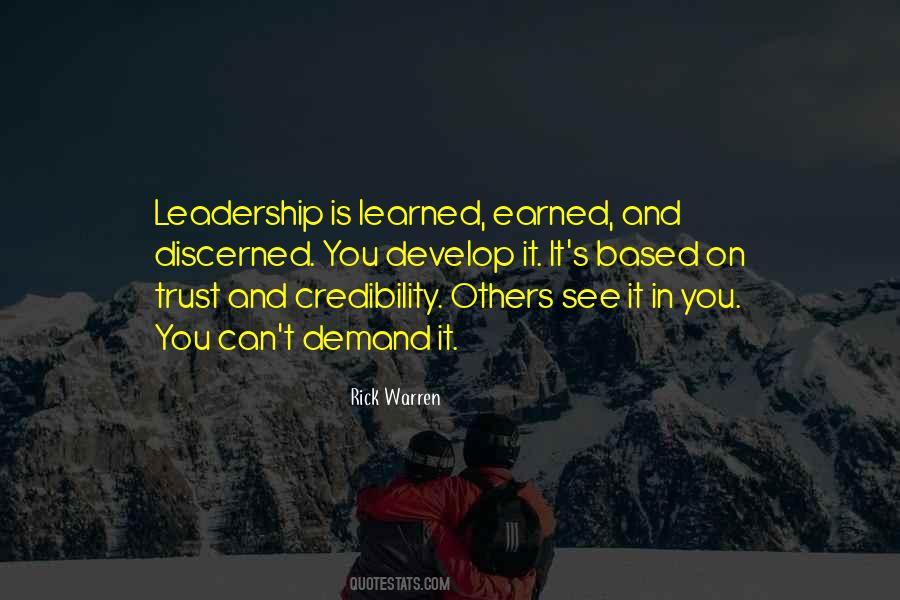 Leadership Credibility Quotes #1436699