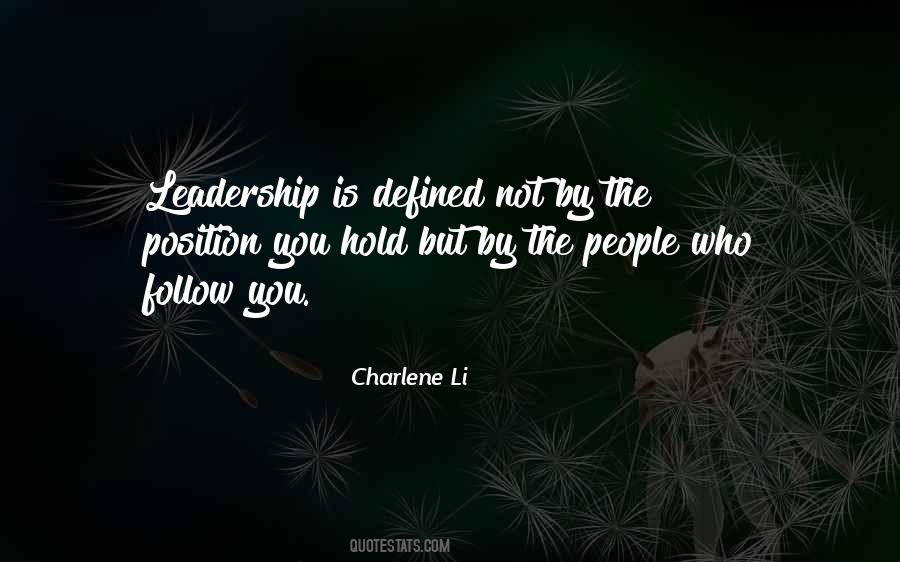 Leadership Defined Quotes #95203