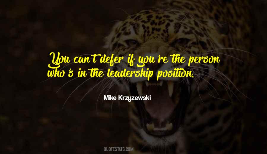 Leadership Position Quotes #59699