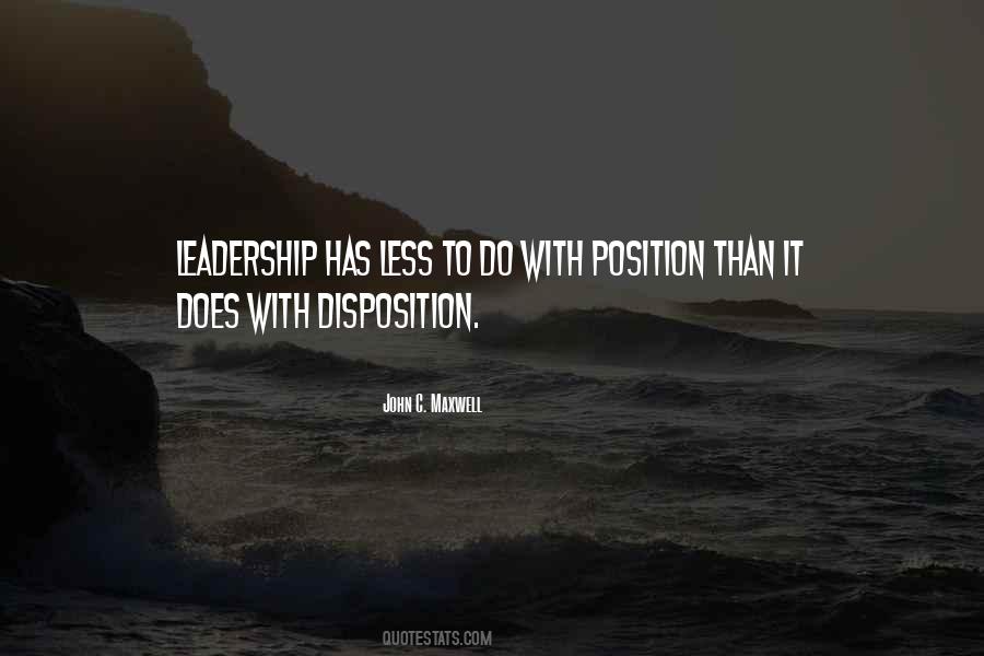 Leadership Position Quotes #688028