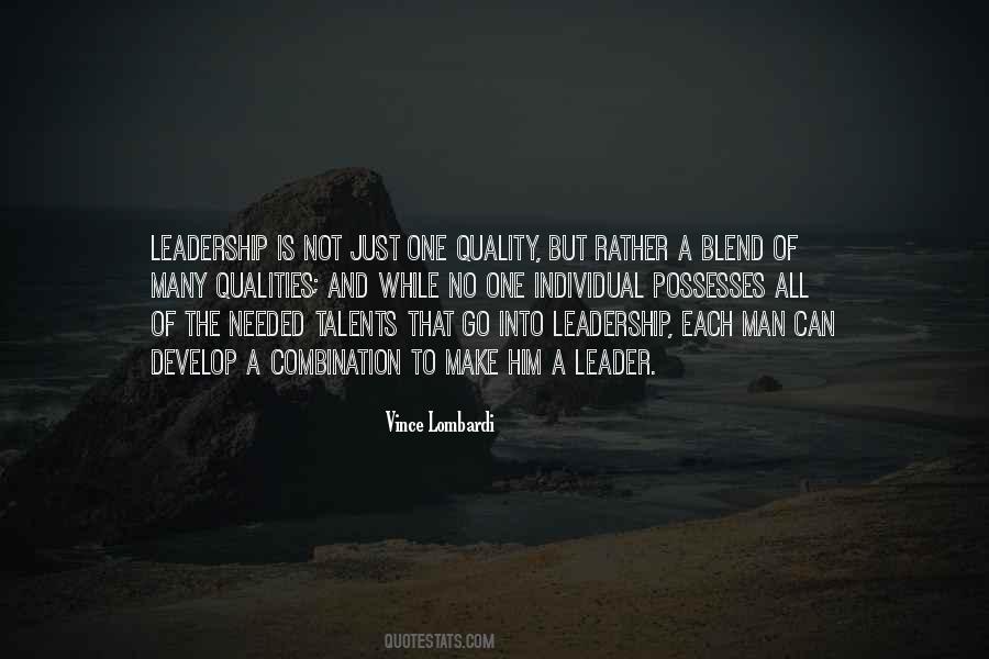 Leadership Qualities Quotes #1642148