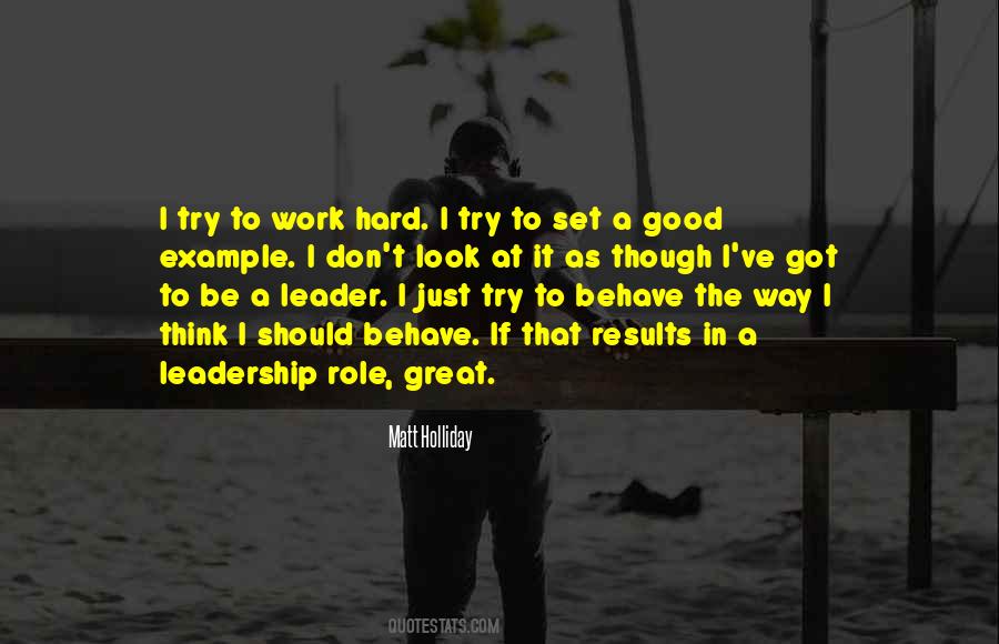 Leadership Role Quotes #1753015