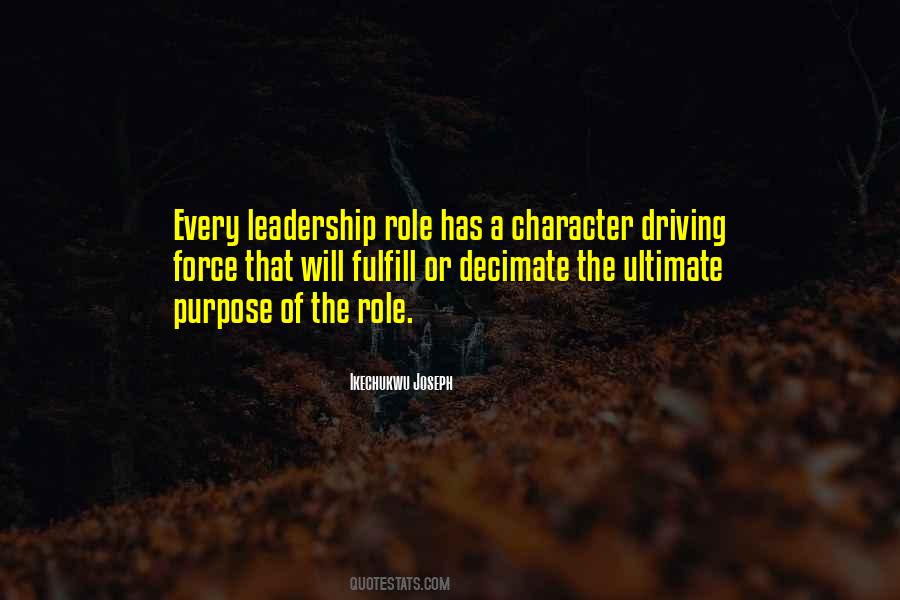 Leadership Role Quotes #918945