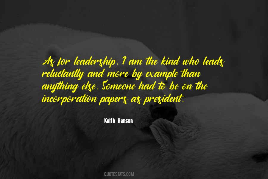 Leads By Example Quotes #1463558