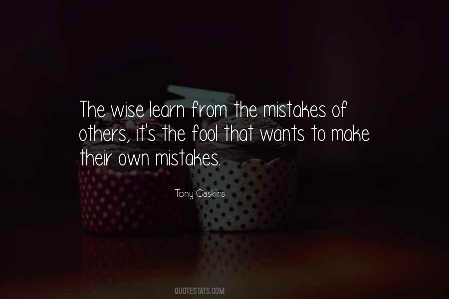 Learn From Others Mistakes Quotes #1189582