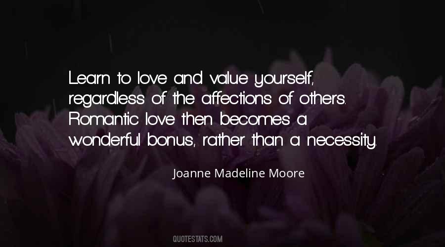 Learn To Value Yourself Quotes #882161