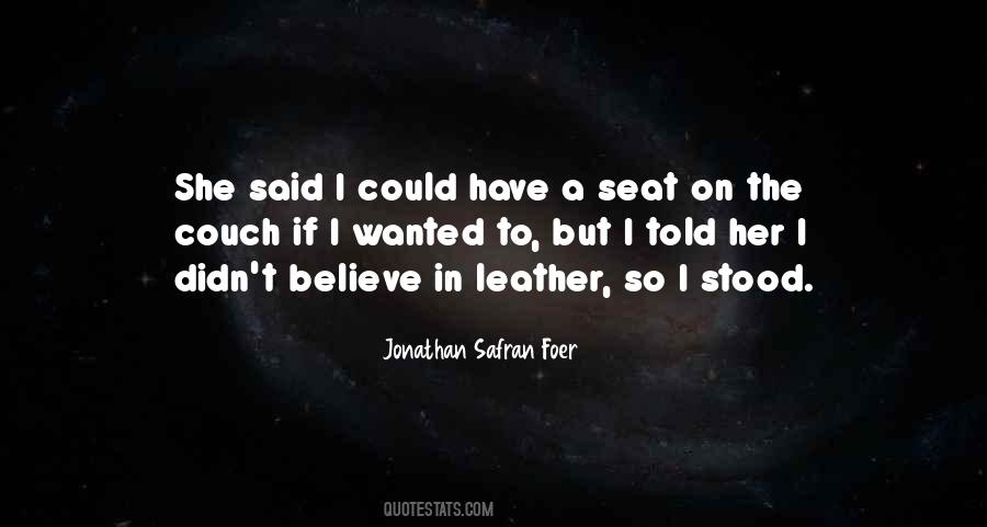 Leather Seat Quotes #83092