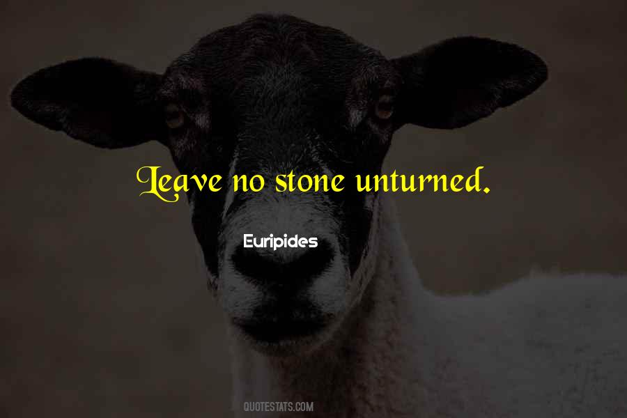 Leave No Stone Unturned Quotes #520989