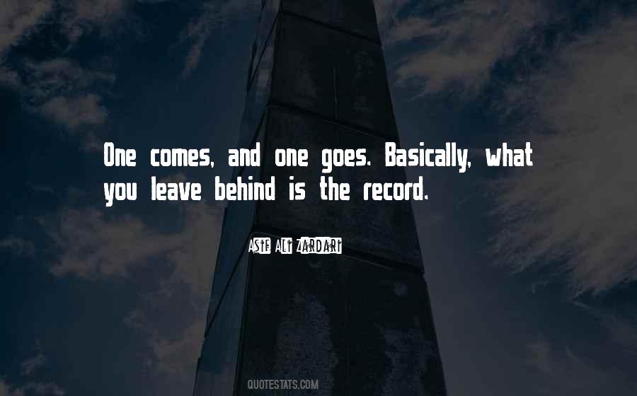 Leave You Behind Quotes #53268
