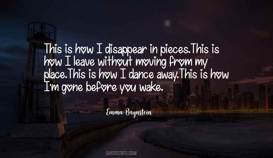 Leaving Place Quotes #1283309