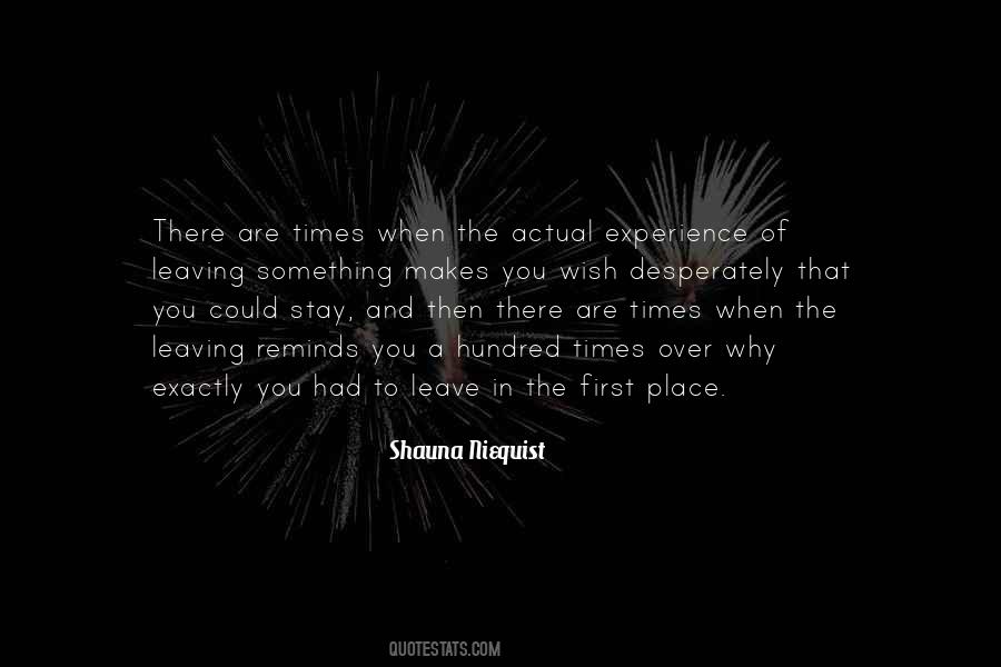 Leaving Place Quotes #424149