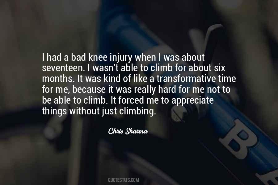 Leg Injury Quotes #140682