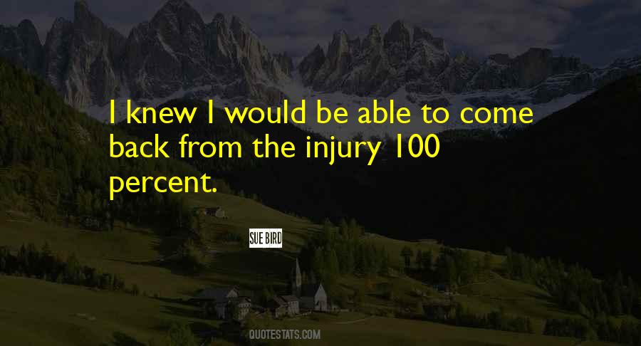 Leg Injury Quotes #95739