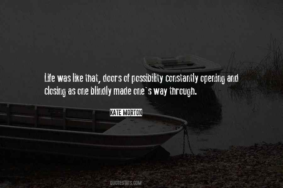 Top 23 Quotes About Doors Opening And Closing Famous Quotes