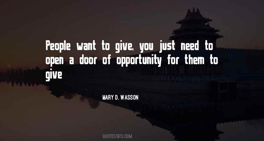 Quotes About Door Of Opportunity #847030