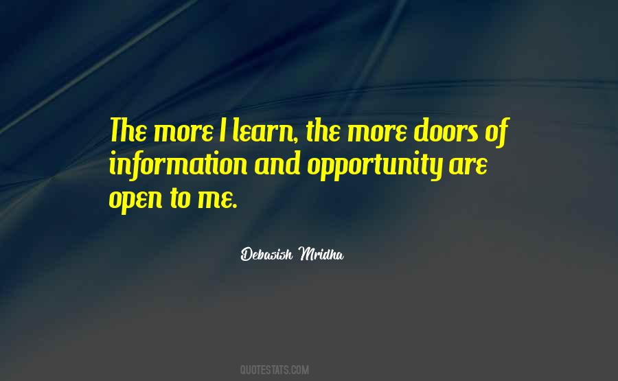 Quotes About Door Of Opportunity #912043