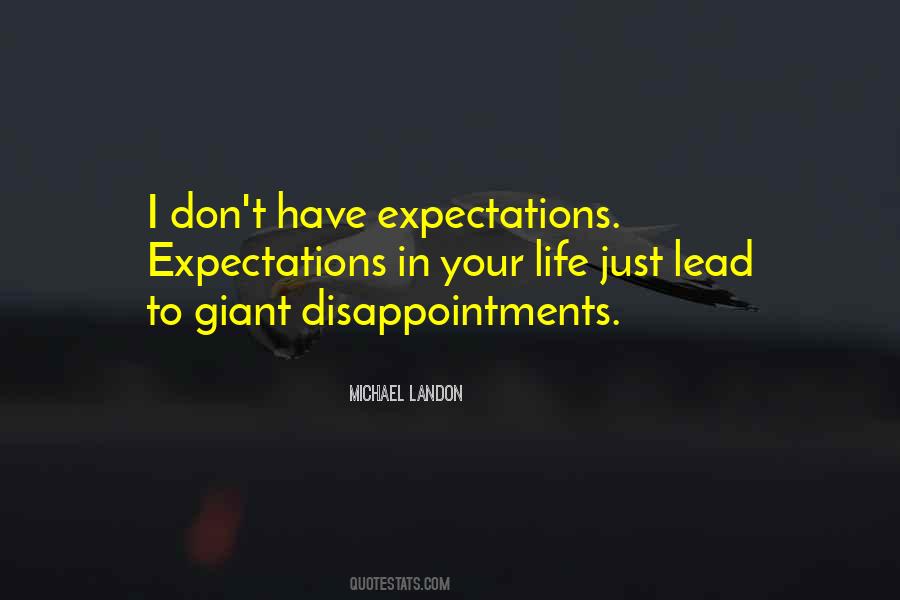 Less Expectations Less Disappointments Quotes #1138159