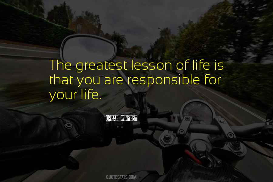 Lesson For Life Quotes #238691