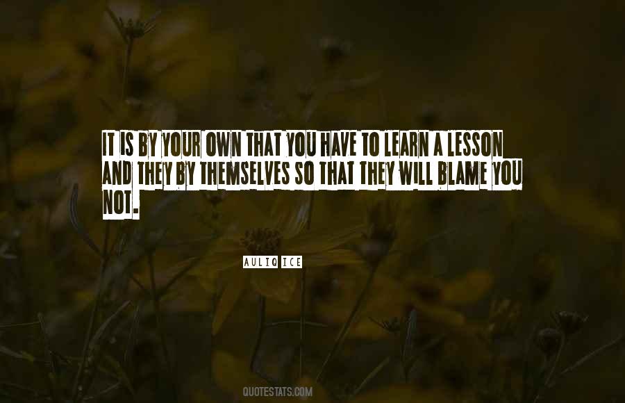 Lessons We Learn Quotes #722600