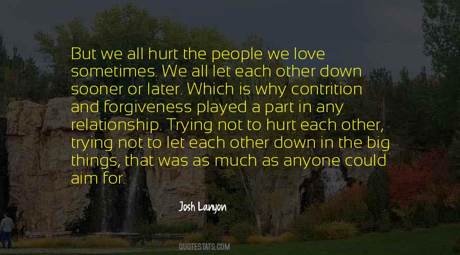 Let Down In Love Quotes #879815