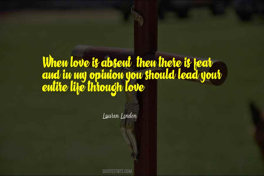 Let Love Lead Quotes #281042