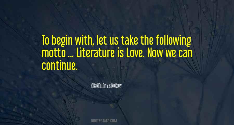 Let The Love Begin Quotes #1734166