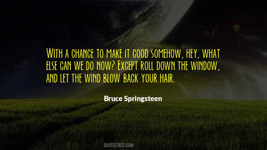 Let The Wind Blow Through Your Hair Quotes #714133