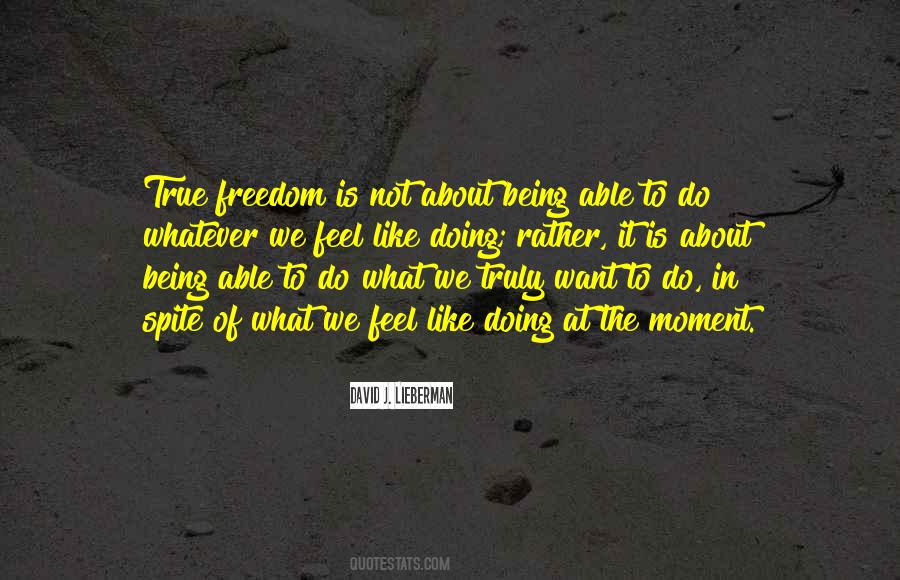 Quotes About Doing What We Want #740484