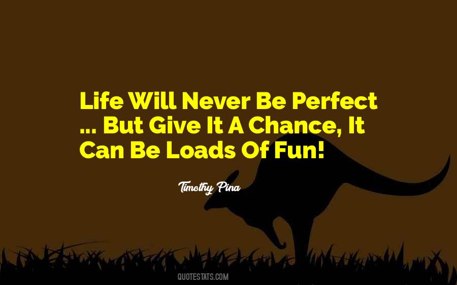 Life Can Never Be Perfect Quotes #1196452