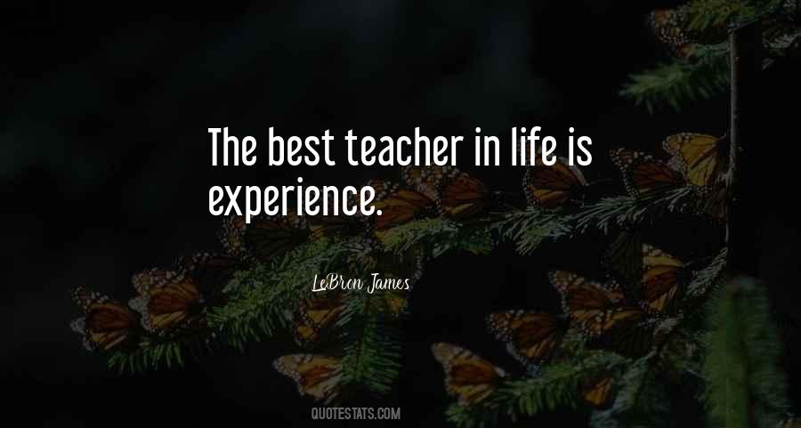 Life Experience Is The Best Teacher Quotes #1563030