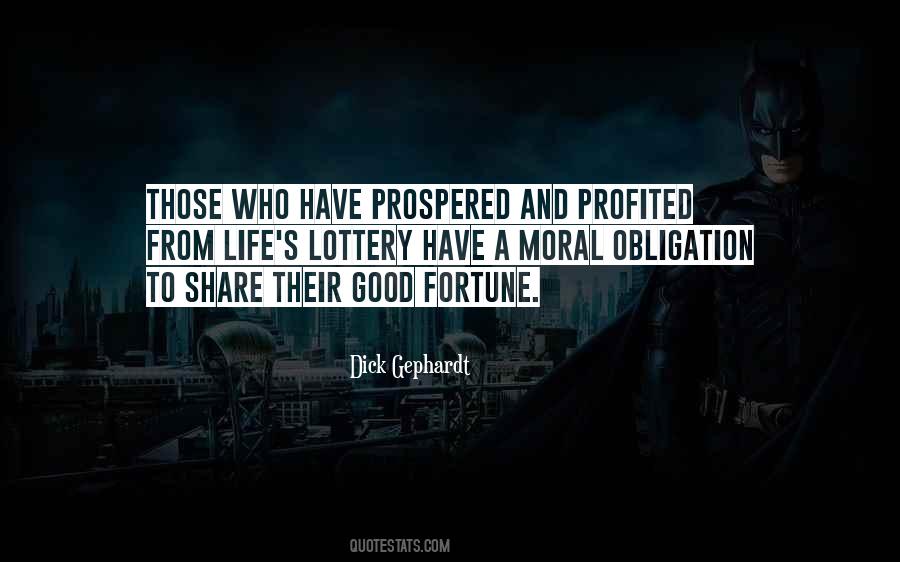 Life Good Fortune Quotes #1801847