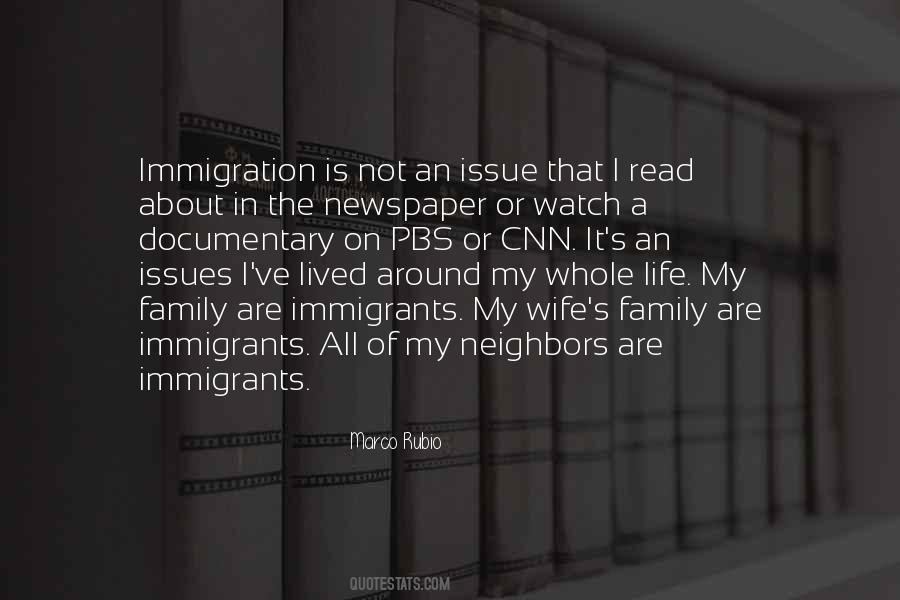 Life Immigrants Quotes #1046216