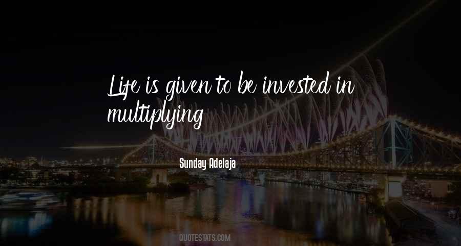 Life Investment Quotes #1309429