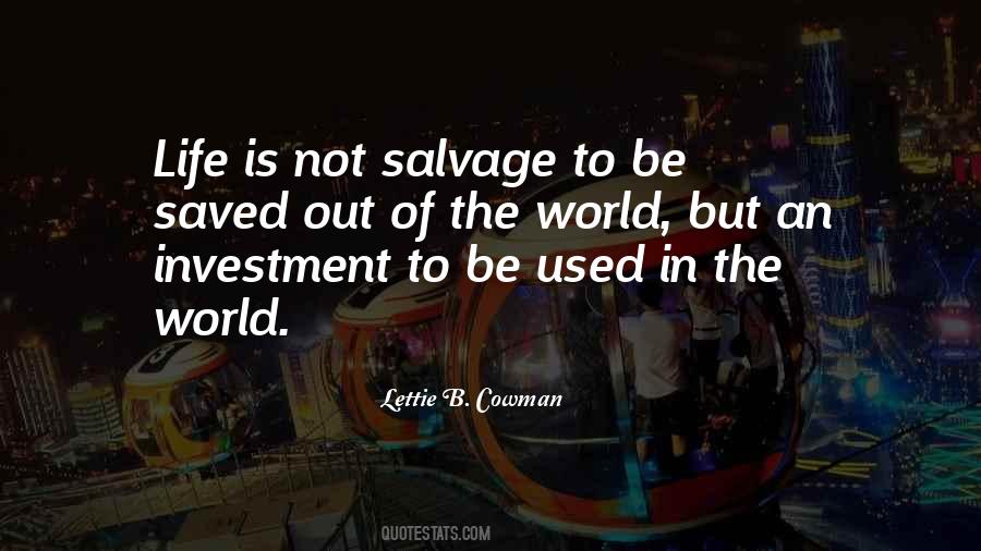 Life Investment Quotes #1520783