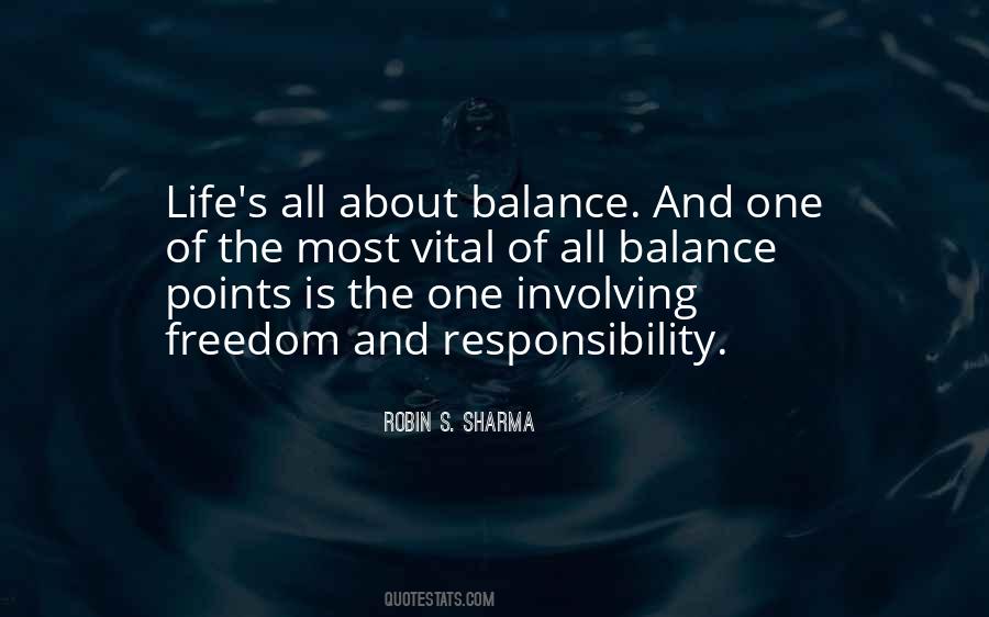 Life Is About Balance Quotes #1047363