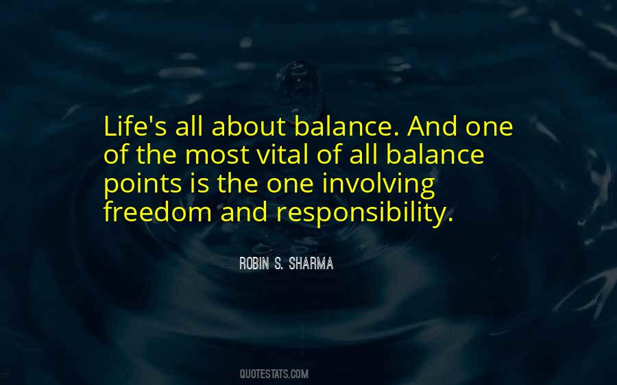 Life Is All About Balance Quotes #1047363