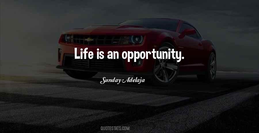 Life Is An Opportunity Quotes #976138