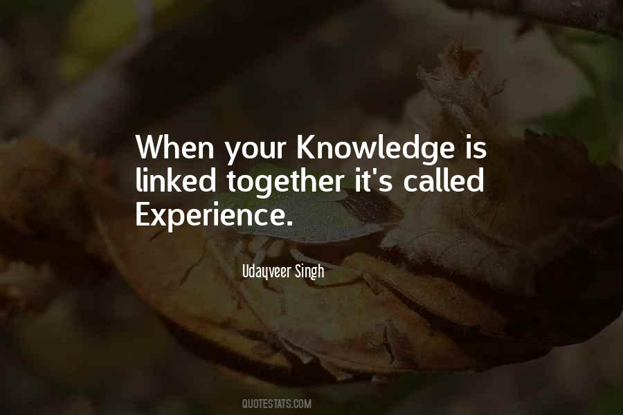 Life Is Learning Experience Quotes #1228851