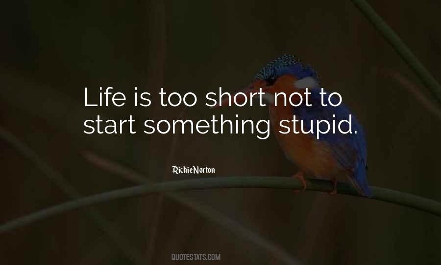 Life Is Not Short Quotes #517233