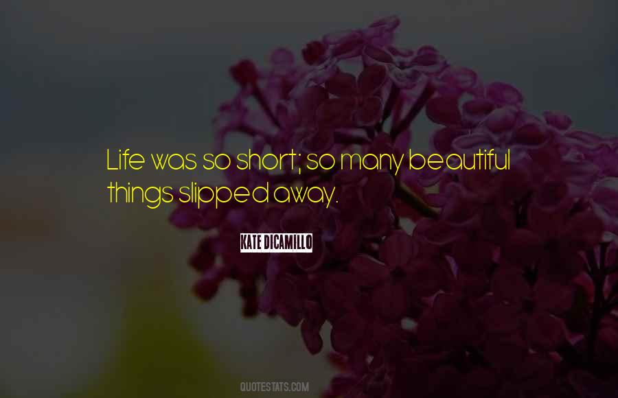 Life Is Short And Beautiful Quotes #462268
