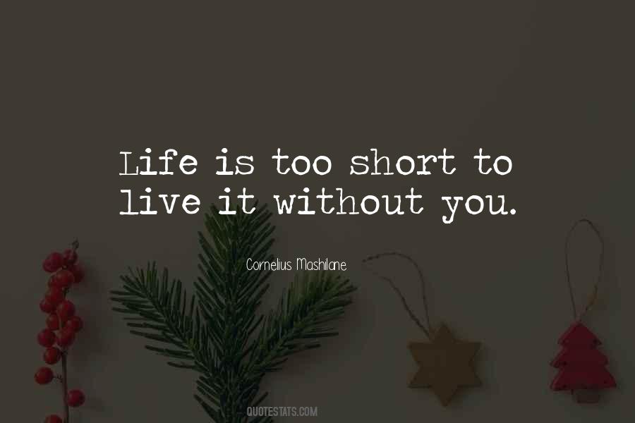 Life Is Too Quotes #1211339