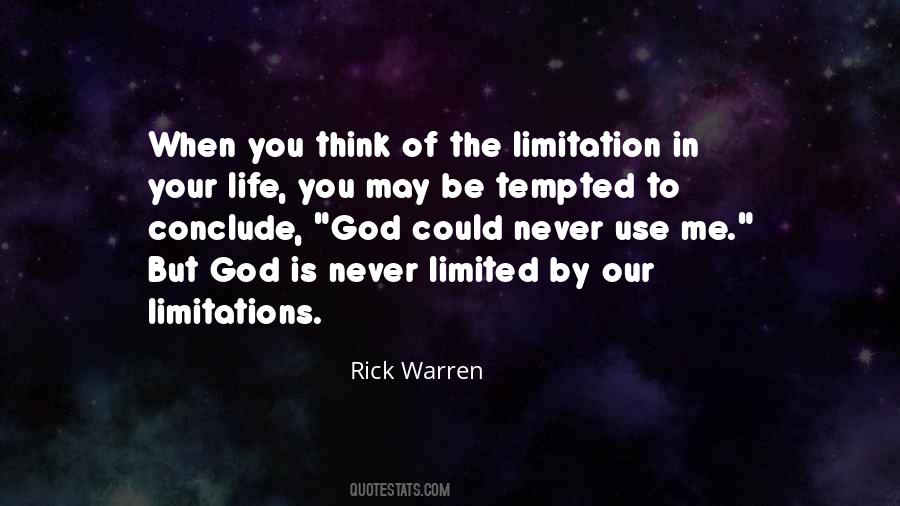 Life Limitation Quotes #861213